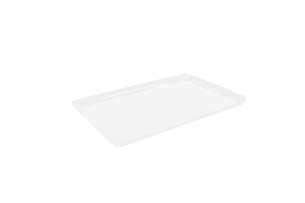 Bricka – rektangulär, vit, 420 x 280 x 17 mm