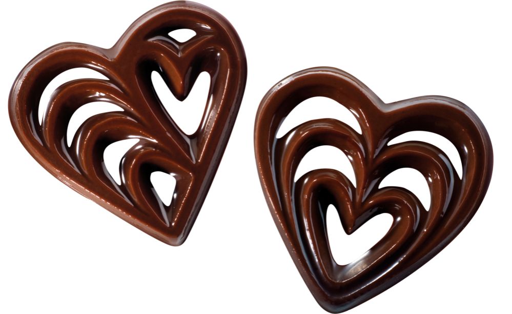 Chokladdekor, hjärta, 35 mm (260 st)