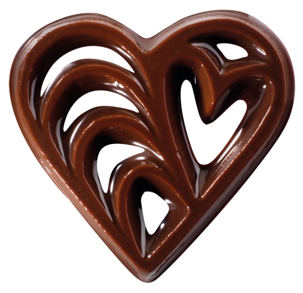 Chokladdekor, hjärta, 35 mm (260 st)