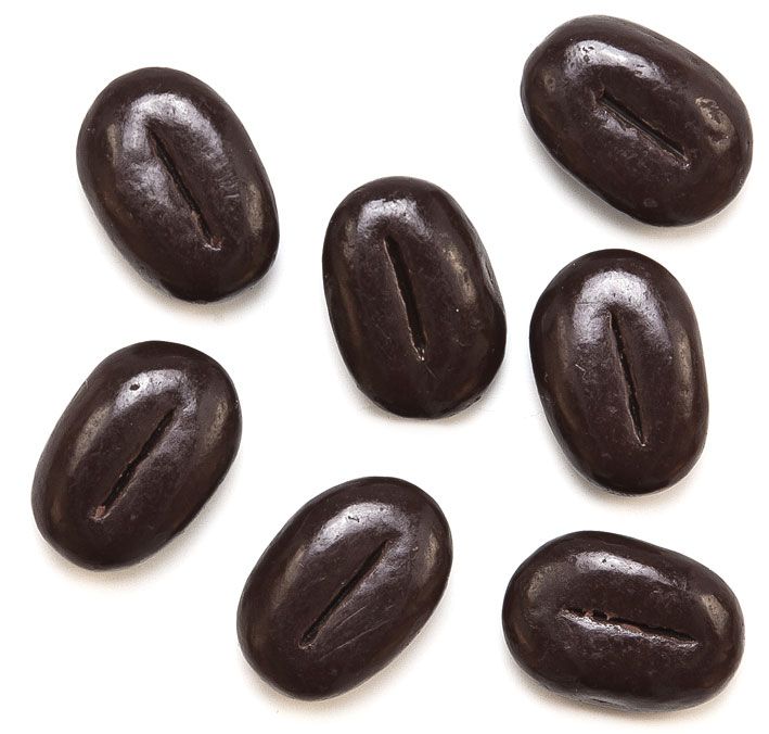 Chokladdekor, moccabönor, l: 18 mm (ca 1,1 kg)