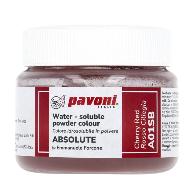 Pavoni, pulverfärg vattenlöslig, körsbärsröd (50 g)