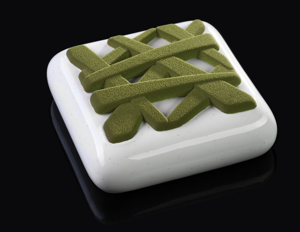Pavoni, silikonform Cake Top, TOP14, 240x140 mm, Shanghai mini, d: 107x107 mm, h: 8 mm, 2 st/form