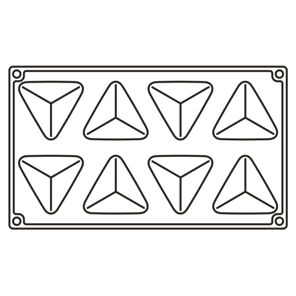 Pavoni, Pavoflex 3D, PX3205, 300x175 mm, Pyramid, d: 66x60 mm, h: 28 mm, 8 st/form