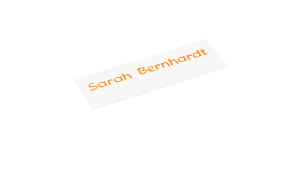 Papperskylt, Sarah Bernhardt, 45x15 mm (5 000 st)