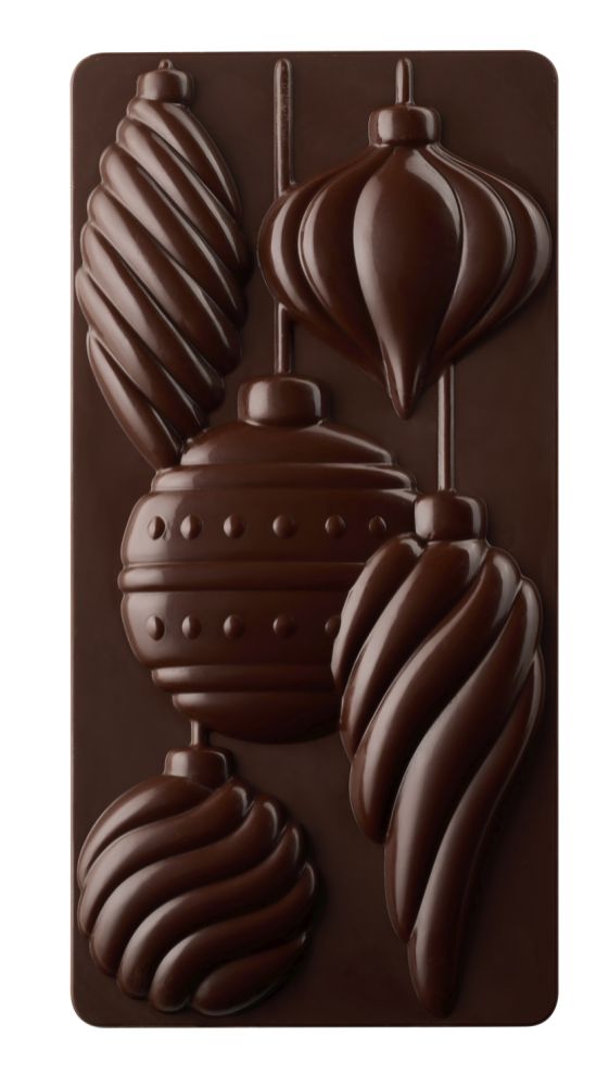 Pavoni, gjutform för chokladkaka, PC5058, Xmas Spirit  by Fabrizio Fiorani, 100 g, 3 st/form