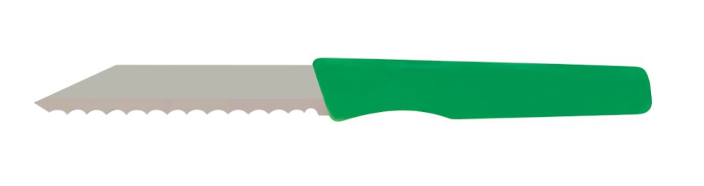 Rullkniv, grön, 185 mm / 87 mm