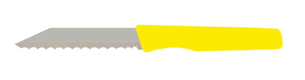 Rullkniv, gul, 185 mm / 87 mm