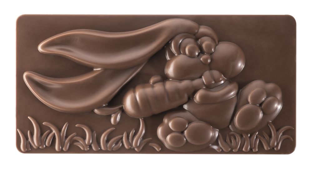 Pavoni, gjutform för chokladkaka, PC5048, Easter Bunny by Fabrizio Fiorani, 100 g, 3 st/form