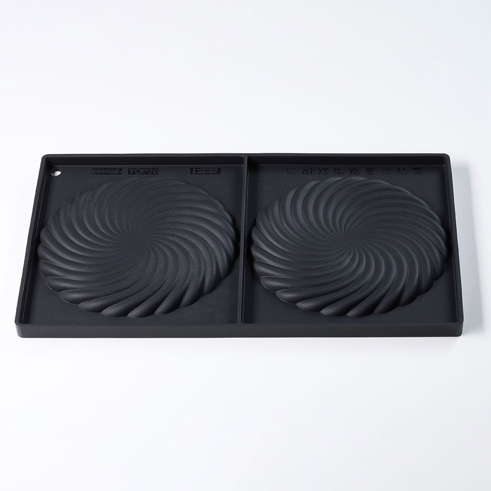 Pavoni, silikonform Cake Top, TOP29, 300x175 mm, Twirl, d: 140 mm, h: 10 mm, 2 st/form
