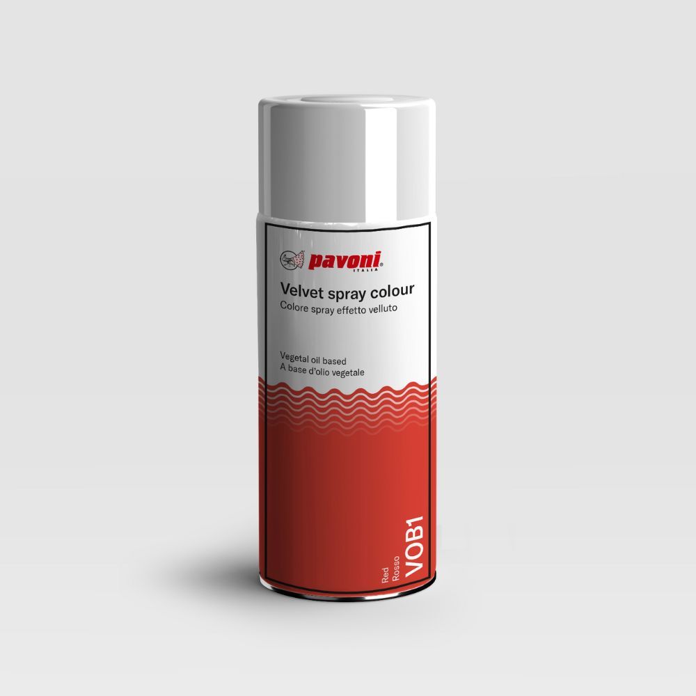 Pavoni, Velvet sprayfärg, röd (400 ml)