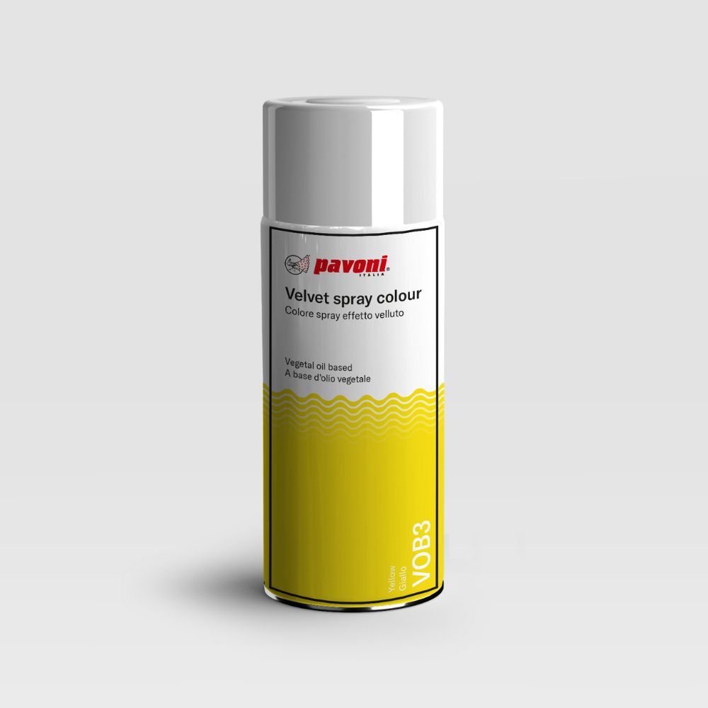 Pavoni, Velvet sprayfärg, gul (400 ml)