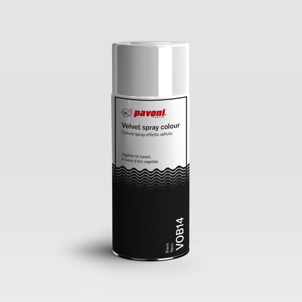 Pavoni, Velvet sprayfärg, svart (400 ml)