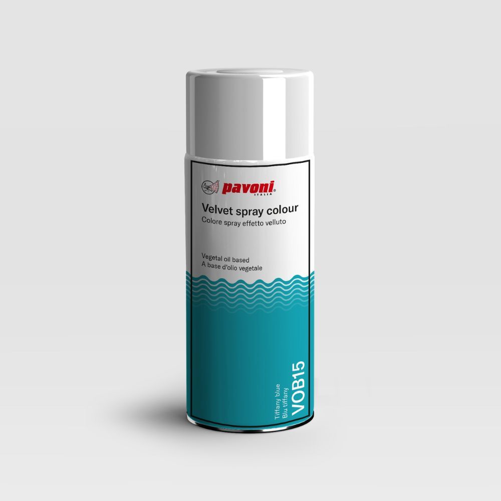Pavoni, Velvet sprayfärg, turkos (400 ml)