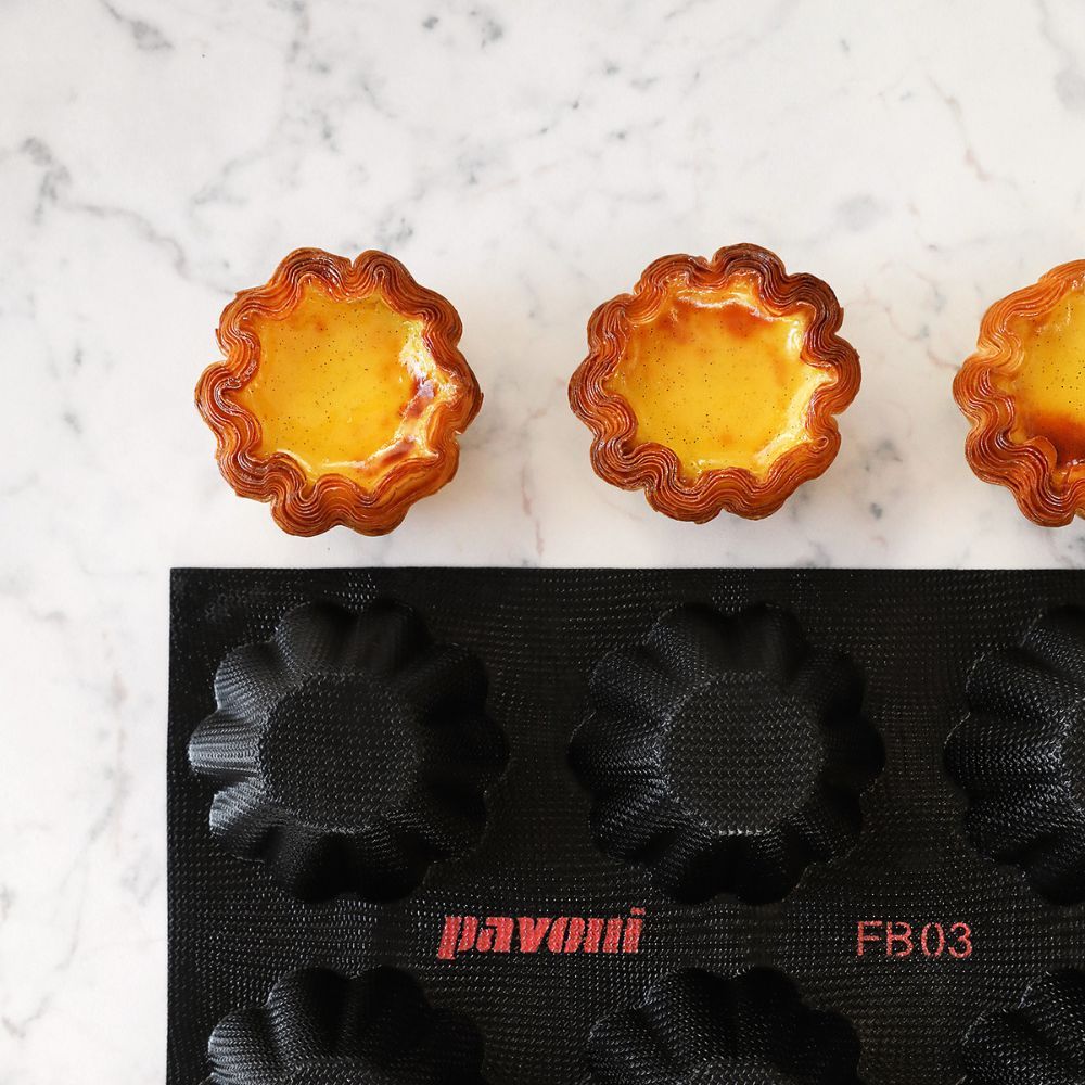 Pavoni, Fiberform, FB03, 600x400 mm, Briochette, d: 81 mm, h: 37 mm, 24 st/form