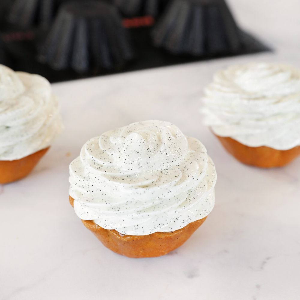 Pavoni, Fiberform, FB03, 600x400 mm, Briochette, d: 81 mm, h: 37 mm, 24 st/form