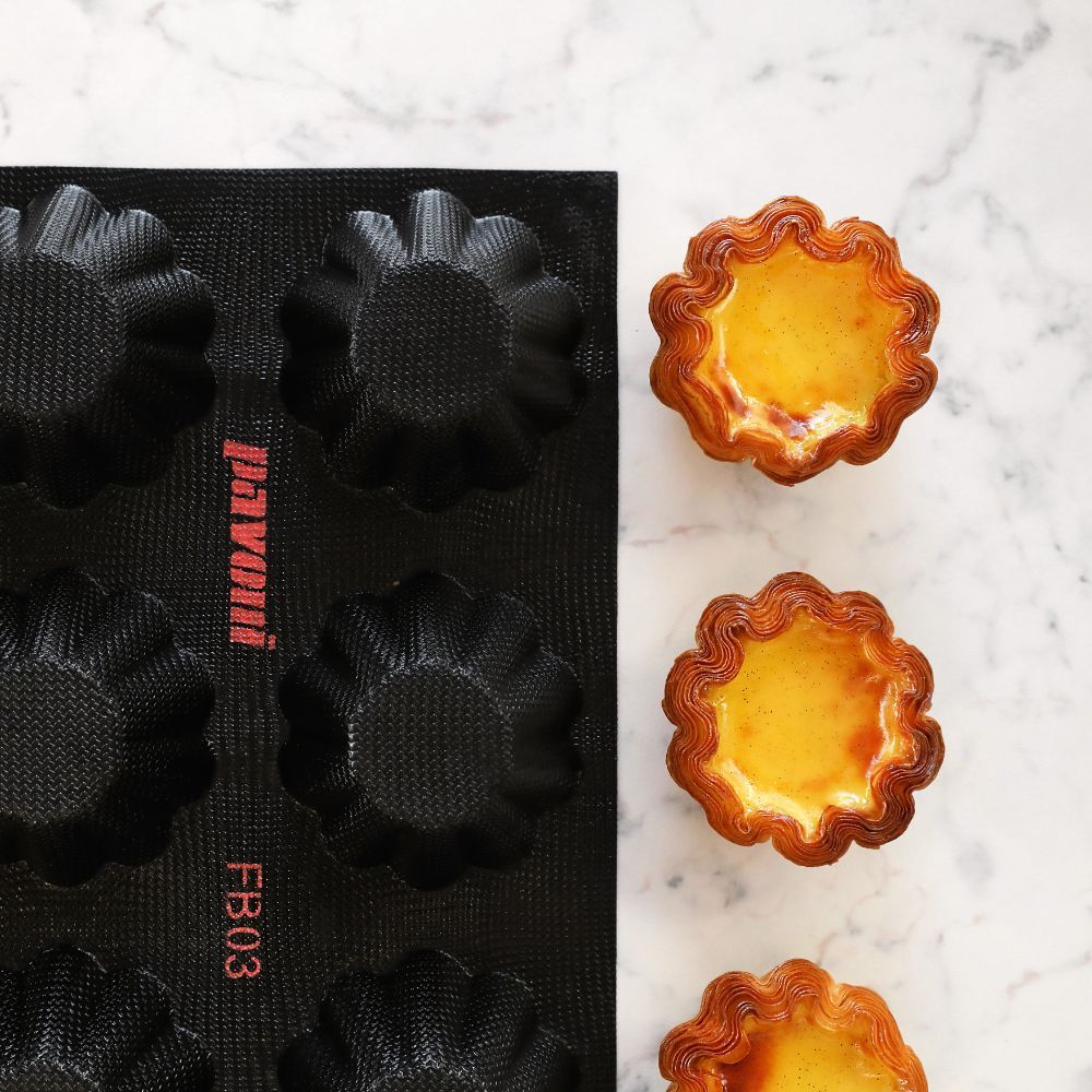 Pavoni, Fiberform, FB03, 600x400 mm, Briochette, d: 81 mm, h: 37 mm, 24 st/form