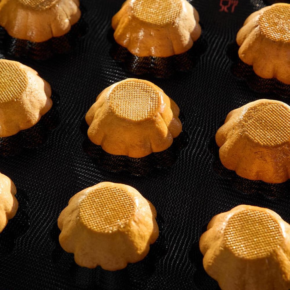 Pavoni, Fiberform, FB03, 600x400 mm, Briochette, d: 81 mm, h: 37 mm, 24 st/form