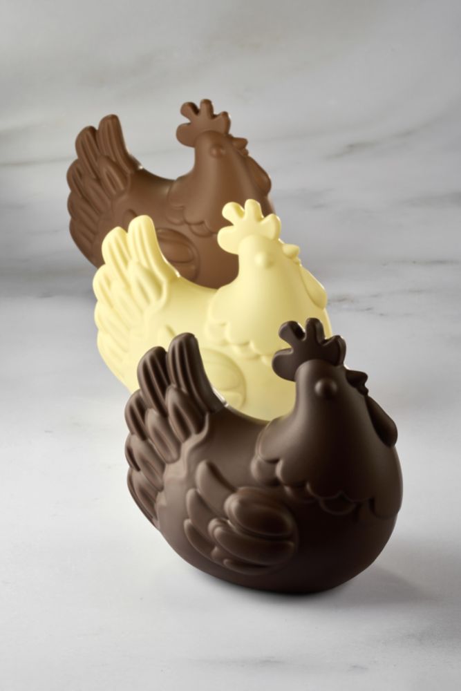 Pavoni, chokladform höna, Cesira, KT228, 175x120 mm, h: 160 mm, 2 st/set