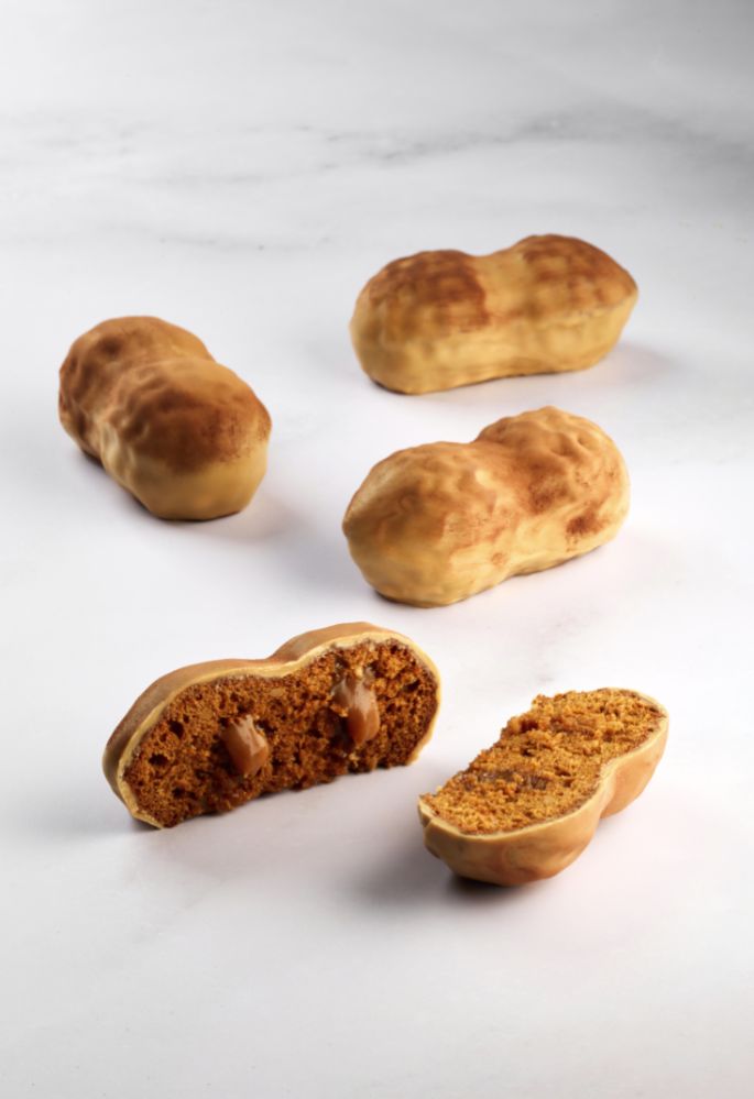 Pavoni, Pavoflex 3D, PX43132, 400x300 mm, Peanut, jordnöt, d: 100x48 mm, h: 42 mm, 12 st/form