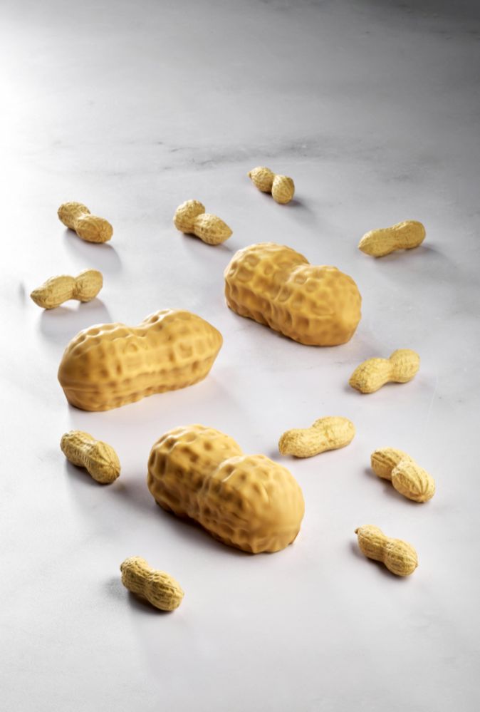 Pavoni, Pavoflex 3D, PX43132, 400x300 mm, Peanut, jordnöt, d: 100x48 mm, h: 42 mm, 12 st/form