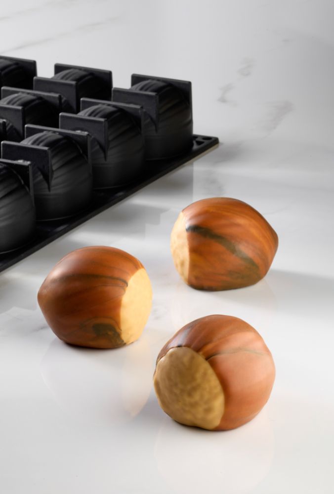 Pavoni, Pavoflex 3D, PX43137, 400x300 mm, Hazelnut, hasselnöt, d: 68x60 mm, h: 52 mm, 20 st/form
