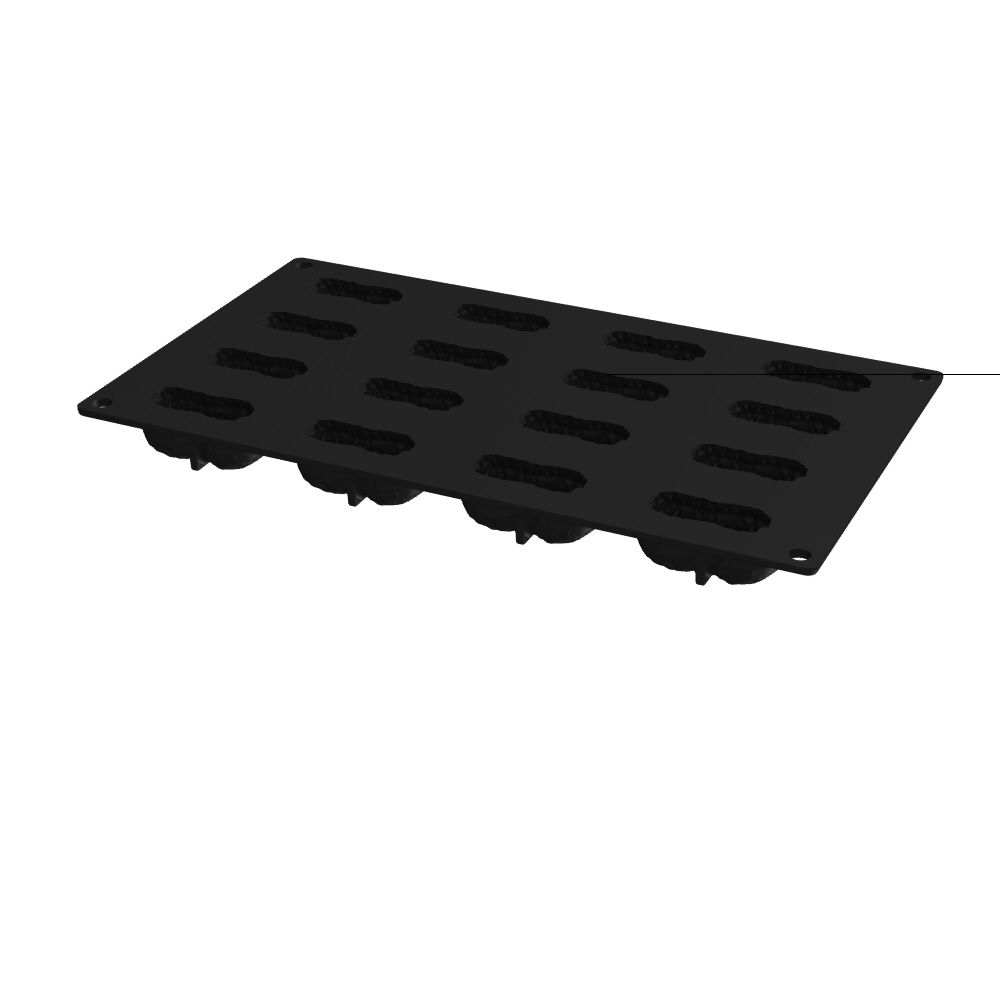 Pavoni, Pavoflex 3D, PX3230S, 300x175 mm, Peanut, jordnöt, d: 55x26 mm, h: 23 mm, 16 st/form