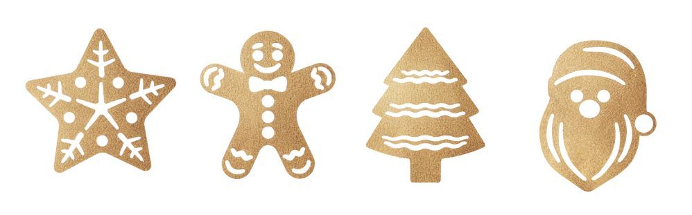 Golden Touch, gulddekor, jul, ca 30-40 mm (288 st) BF 260102