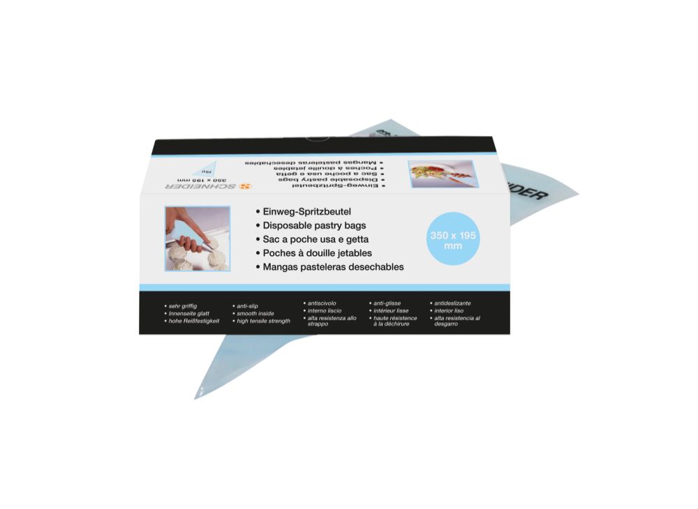 Engångsspritspåsar på rulle – 75 µ, 350 x 195 mm, 100 st