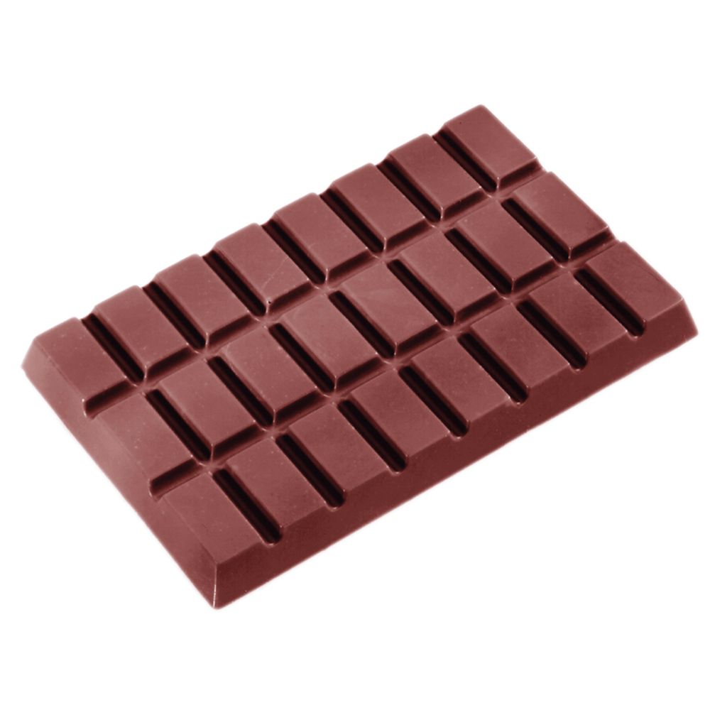 Chokladform 275×135 mm – Pralin och block, 124 x 77 x 11 mm