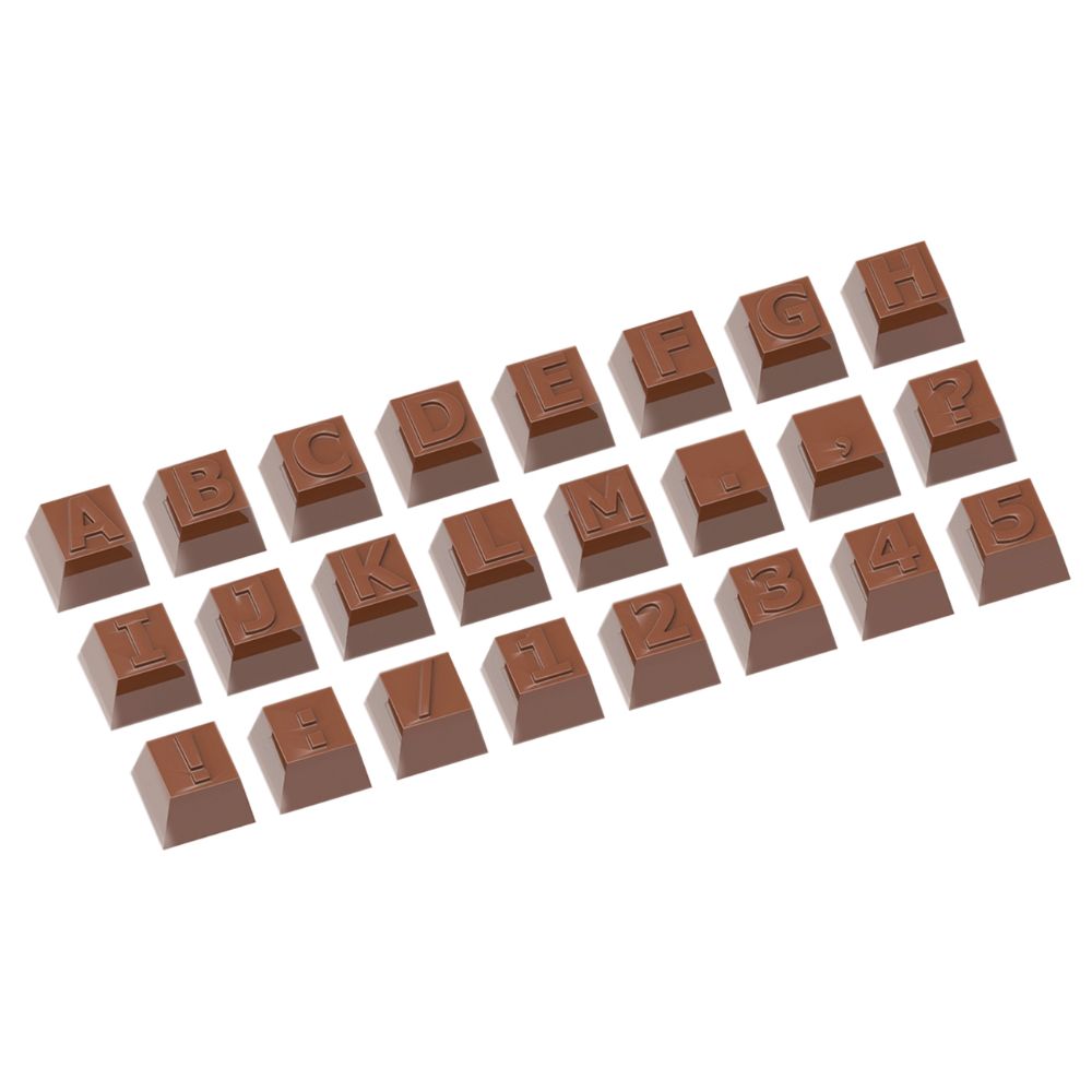 Chokladform 275×135 mm – Bokstäver, 26 x 26 x 18,5 mm