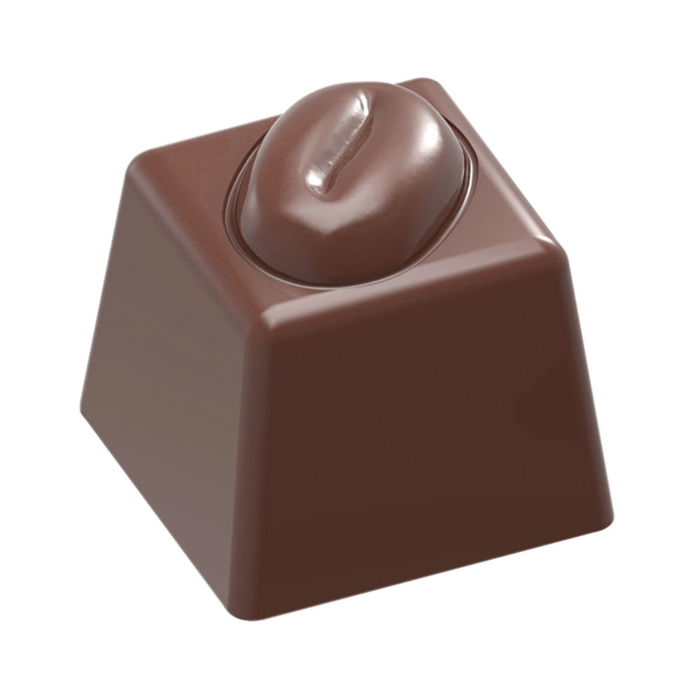 Chokladform 275×135 mm – Kaffebönor, 20 x 20 x 19 mm