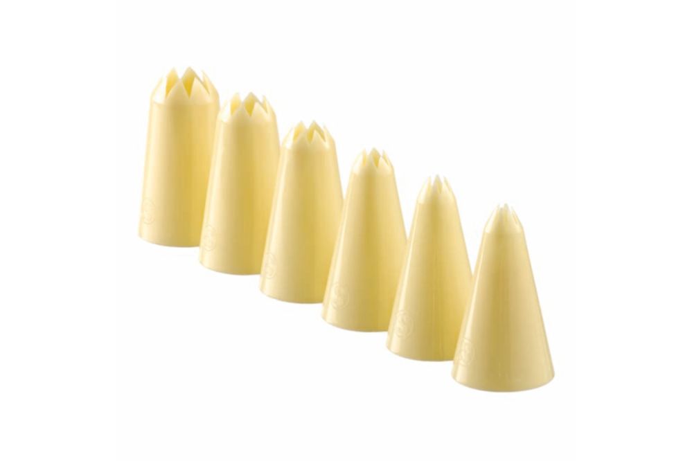 Tyllset stjärnform plast, 3, 5, 7, 9, 11, 13 mm, 1 set