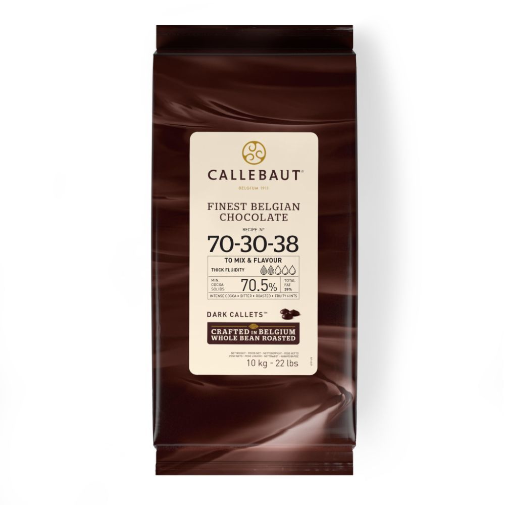 Callebaut, 70-30-38, mörk choklad 70,5 %, pellets (10 kg) BF 260618