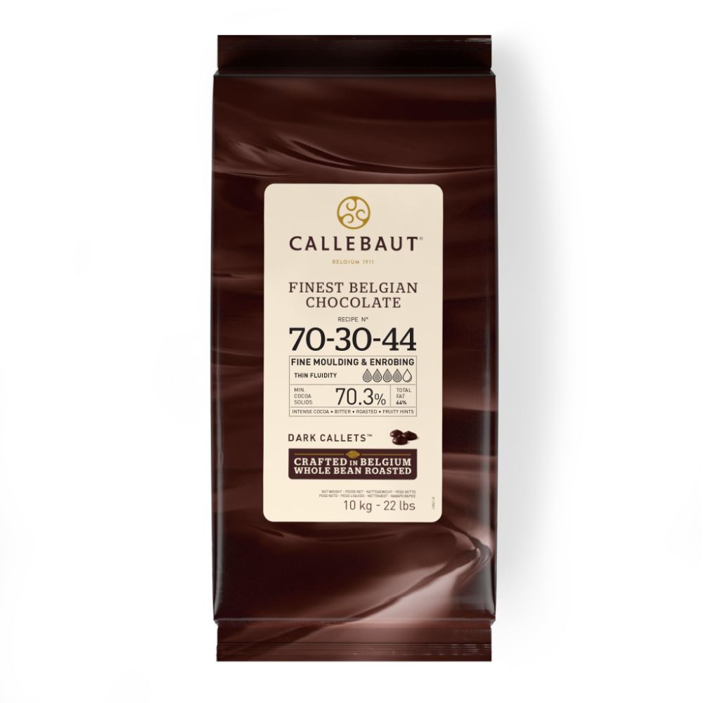 Callebaut, 70-30-44, mörk choklad 70 %, pellets (10 kg)
