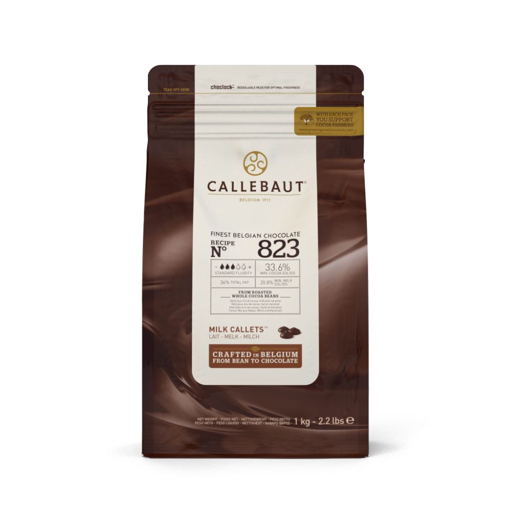 Callebaut, 823, mjölkchoklad 33,6 %, pellets (1 kg)
