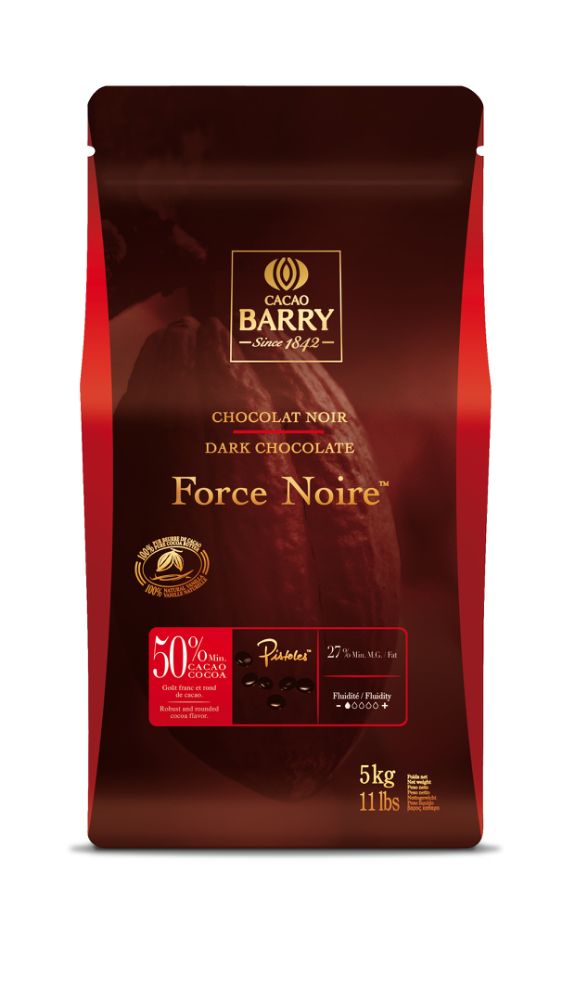 Cacao Barry, Force Noire 50 %, mörk choklad, pellets (5 kg)