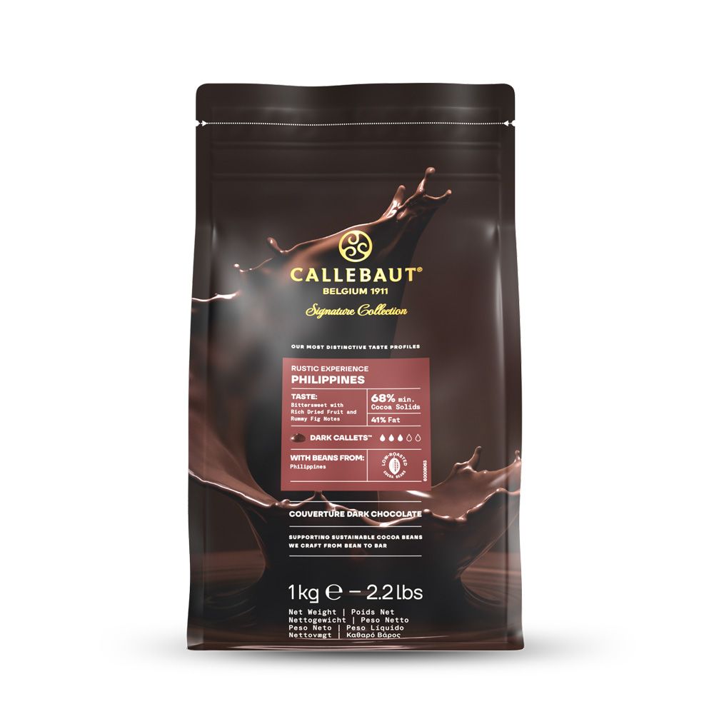 Callebaut, Rustic Philippines, mörk choklad 68 %, pellets (1 kg)