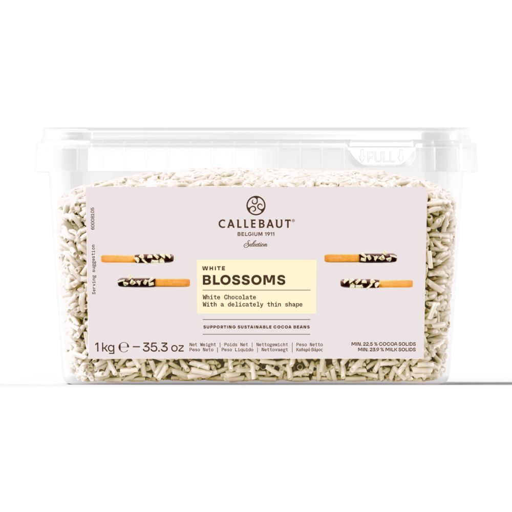 Callebaut, chokladflagor, Blossoms, vit choklad (1 kg)