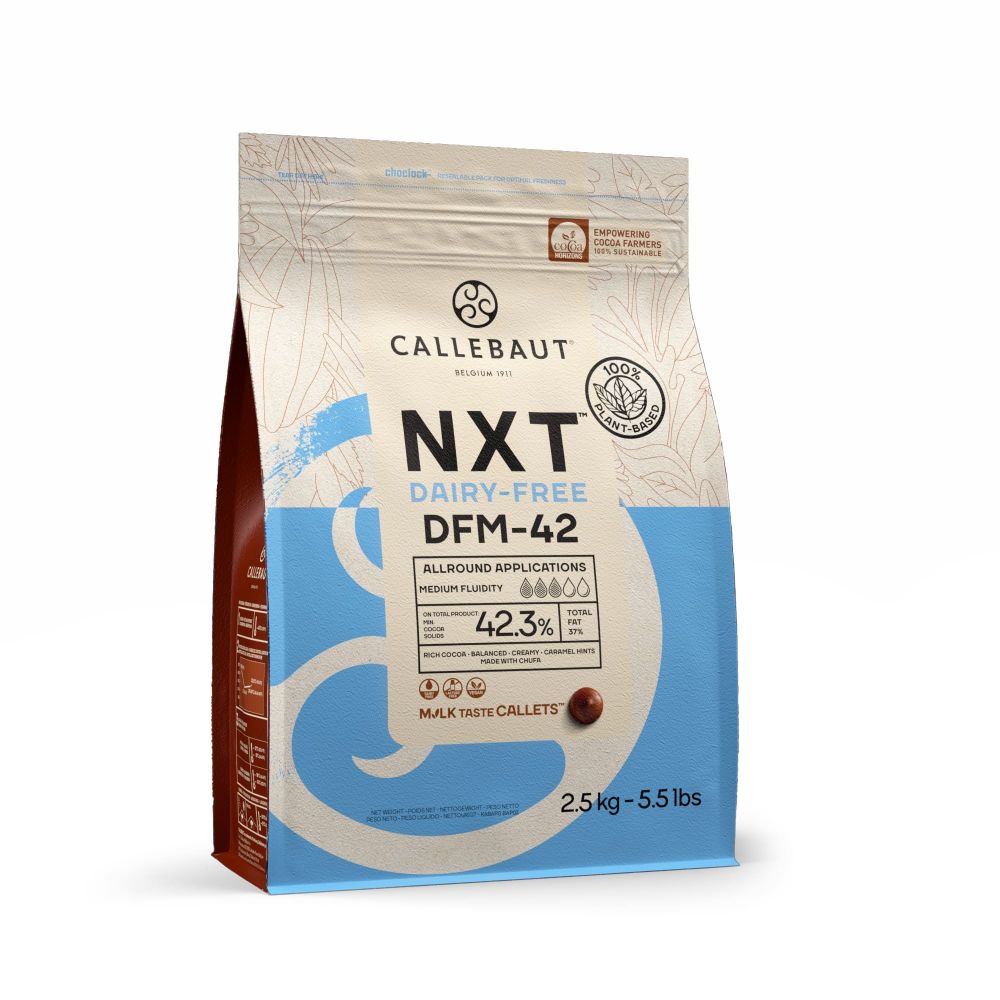 Callebaut, NXT, vegan, ljus 42,3 %, pellets (2,5 kg)