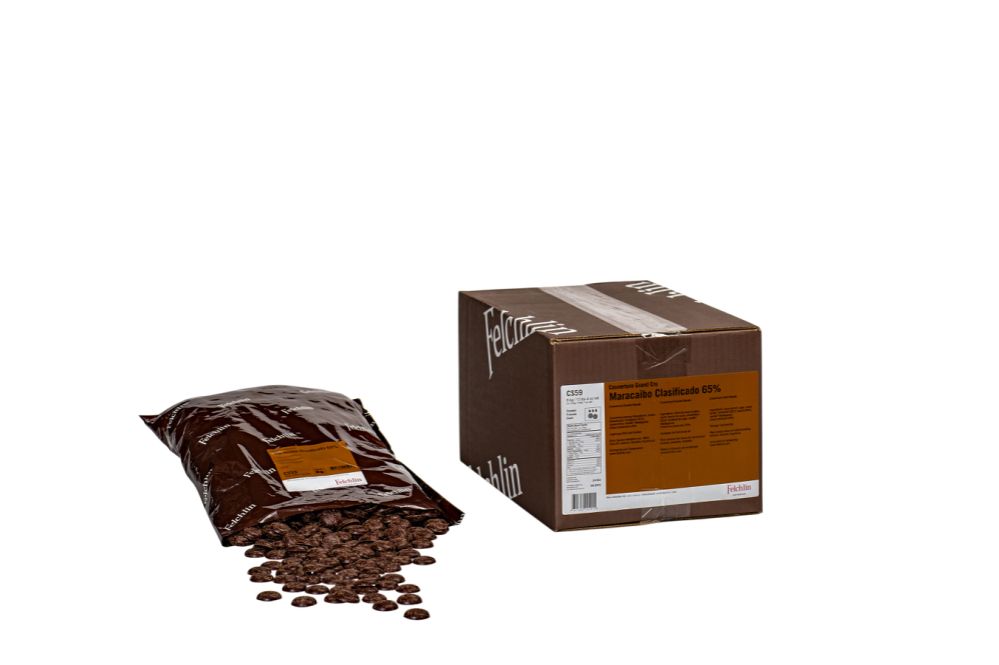 Felchlin, Maracaibo Clasificado 65 %, mörk choklad, Rondo (2 kg)
