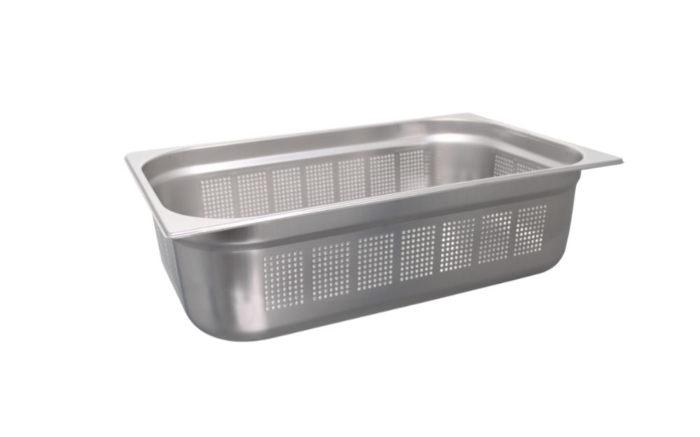 GN-behållare i rostfritt stål – perforerad, GN 1/1 - 150 mm
