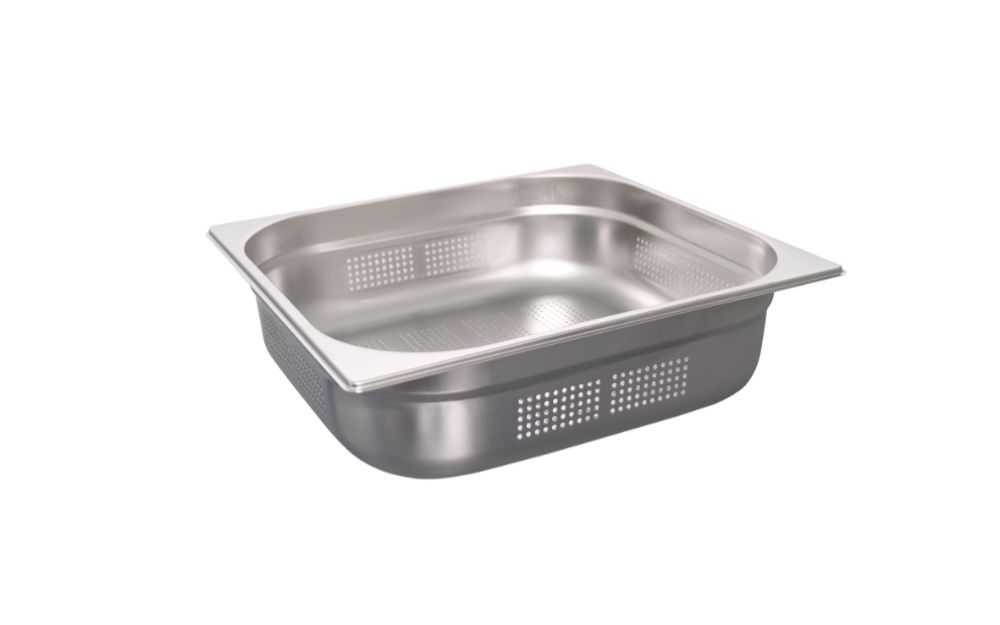 GN-behållare i rostfritt stål – perforerad, GN 2/3 - 100 mm