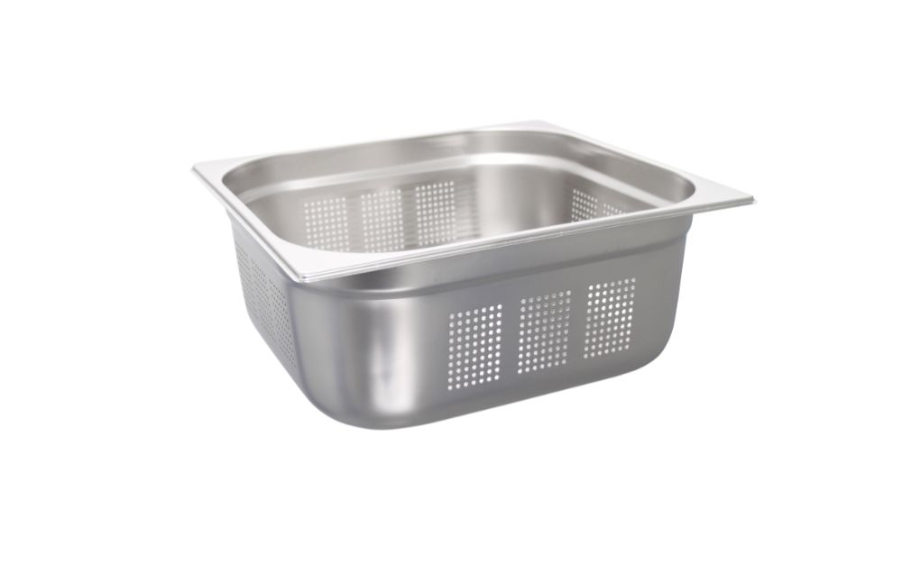 GN-behållare i rostfritt stål – perforerad, GN 2/3 - 150 mm