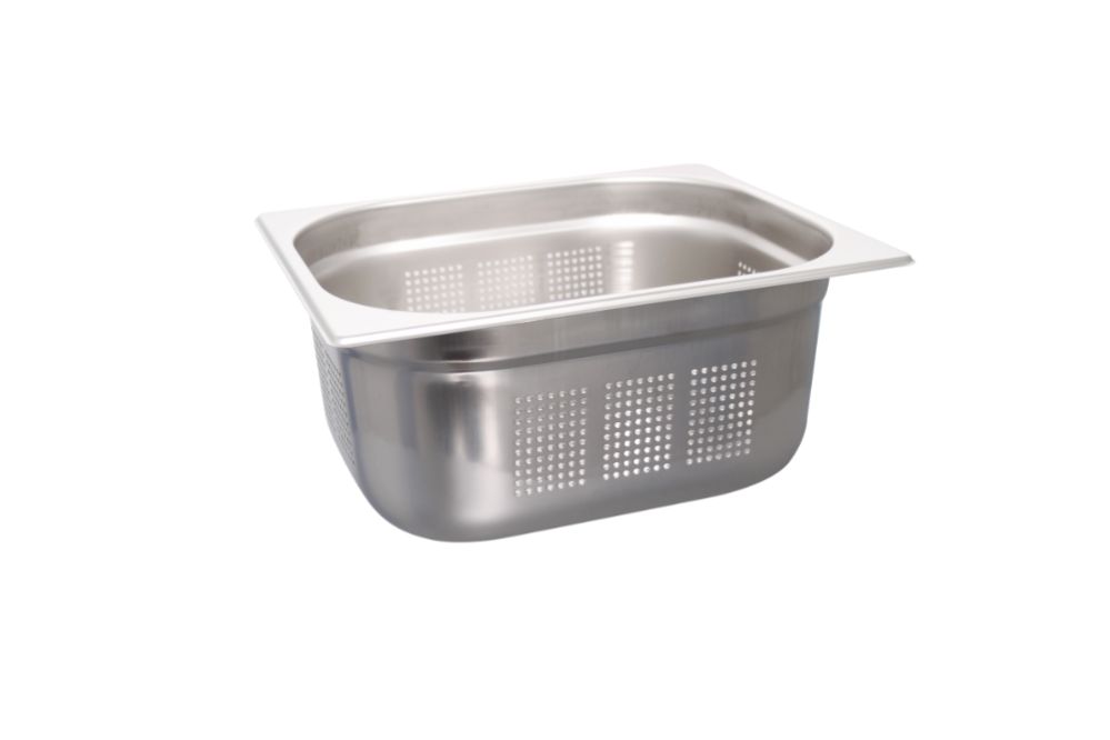 GN-behållare i rostfritt stål – perforerad, GN 1/2 - 150 mm