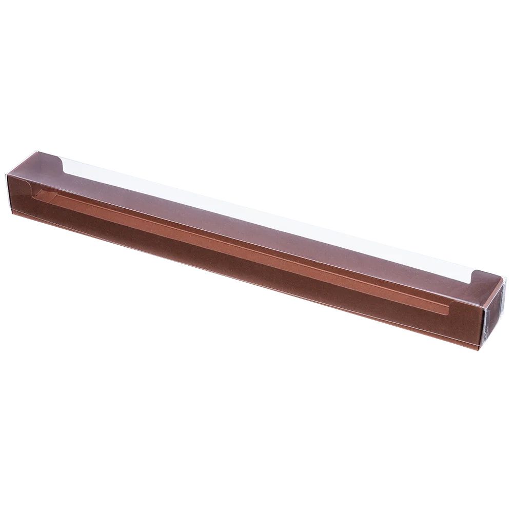 Pralinask, brun med transparent lock, för 10 praliner (50 st)