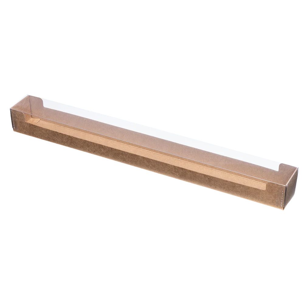 Pralinask, natur med transparent lock, för 10 praliner (50 st)