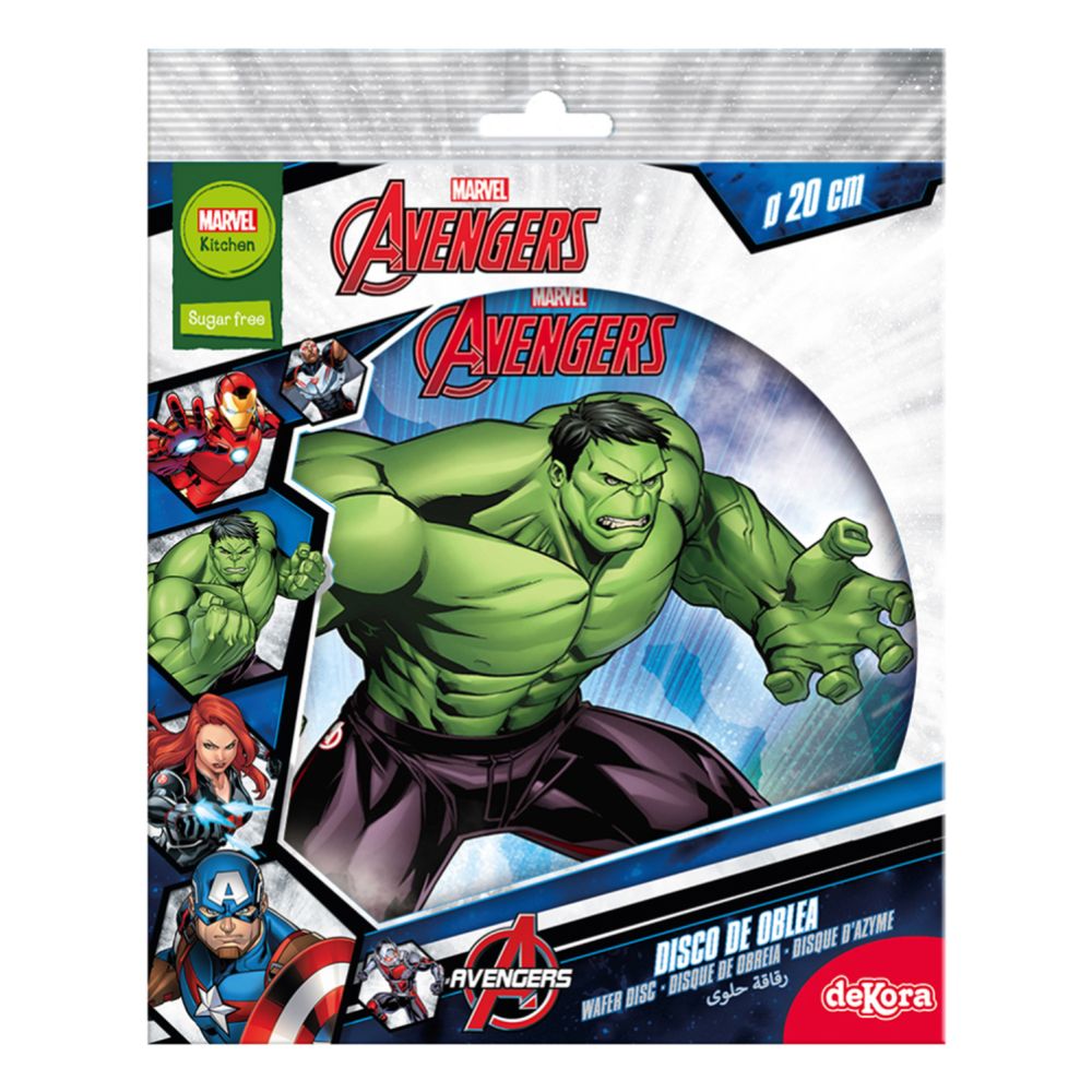 Oblat, Avengers, Hulken, d: 200 mm (6 st)
