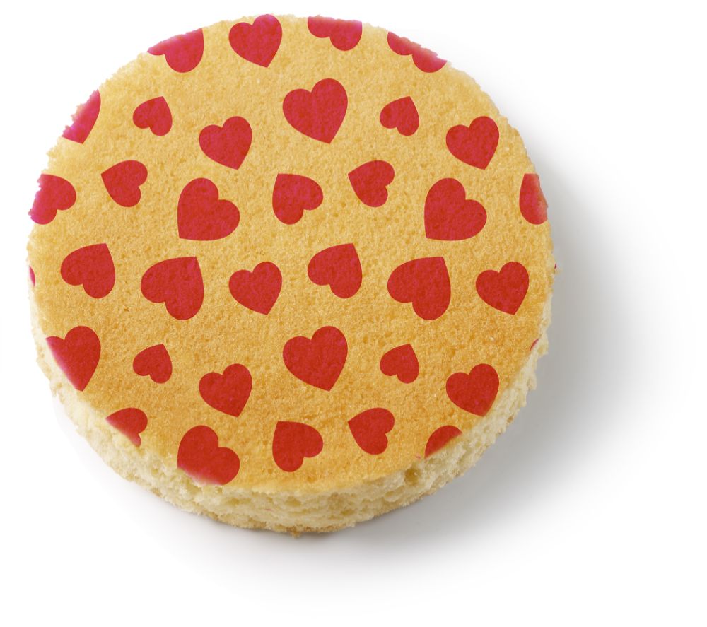 Överföringsark för bakverk, 400x300 mm, hjärta, 2 motiv (24 st)