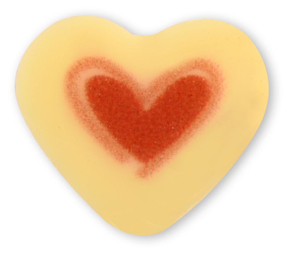 Chokladdekor, minihjärta, vit choklad, 16x15 mm (216 st)