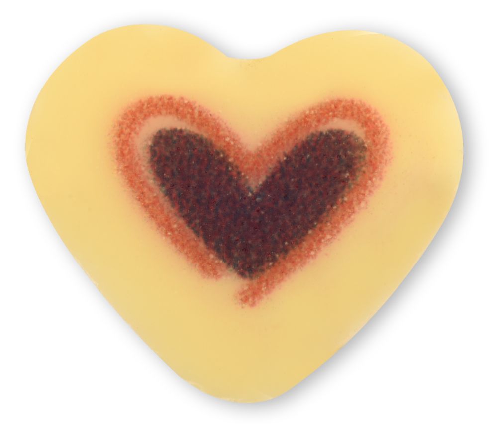 Chokladdekor, minihjärta, vit choklad, 16x15 mm (216 st)